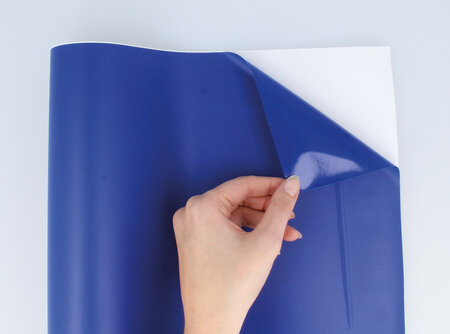 Vinyle adhésif rouleau bleu 30 cm x 1 2 m