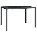 vidaXL Ensemble de salle à manger de jardin 3 Pièces anthracite acier