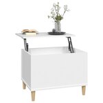 vidaXL Table basse Blanc 60x44 5x45 cm Bois d'ingénierie
