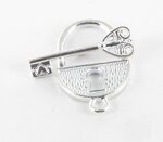 Fermoir toggle Cadenas et clé Argenté
