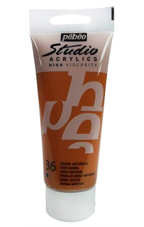 Peinture studio acrylique tube sienne naturelle 100 ml pébéo