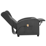vidaXL Fauteuil de massage Gris foncé Tissu