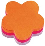 Bloc-notes Cube fleur fantaisie 70 x 70 mm, 225 feuilles orange/rose/violet POST-IT