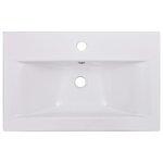 vidaXL Ensemble de meubles de salle de bain Blanc brillant Aggloméré