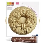 Moule à gâteau silicone couronne + 1 Stylo chocolat