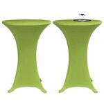 vidaXL Housse de table extensible 2 Pièces 80 cm Verte