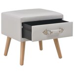 vidaXL Tables de chevet 2 Pièces Blanc 40x35x40 cm Similicuir