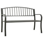 vidaXL Banc de jardin 125 cm Acier Gris