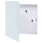 vidaXL Boîte à clés avec panneau magnétique Blanc 35x35x5 5 cm