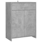 vidaXL Ensemble de meubles de salle de bain 4 Pièces Gris béton