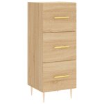 vidaXL Buffet haut Chêne sonoma 34 5x34x180 cm Bois d'ingénierie