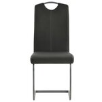 vidaXL Chaises à manger cantilever lot de 2 gris similicuir