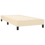vidaXL Lit à sommier tapissier avec matelas Crème 100x200 cm Tissu