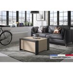 GAMI Table basse bar - Style urbain 6 Décor chataigner et noir - L 78 x P 78 x H 44 cm - AURORA