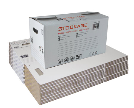 Lot de 20 caisses de stockage 50L