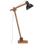 vidaXL Lampadaire Noir Bois de manguier massif E27
