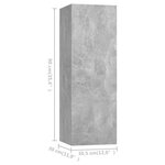 vidaXL Ensemble de meubles TV 3 Pièces Gris béton Aggloméré