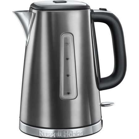 RUSSELL HOBBS 23211-70 Bouilloire Electrique 1.7L Luna, Ébullition Rapide, Niveau Eau Visible, Ouverture Facile - Gris
