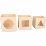 Cubes d'activité en bois 5 pièces