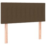 vidaXL Lit à sommier tapissier avec matelas Marron foncé 90x190 cm