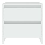 vidaXL Tables de chevet 2 Pièces Blanc 45x34 5x44 5 cm Aggloméré