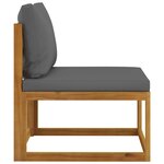 vidaXL Salon de jardin 6 Pièces avec coussin Bois d'acacia solide