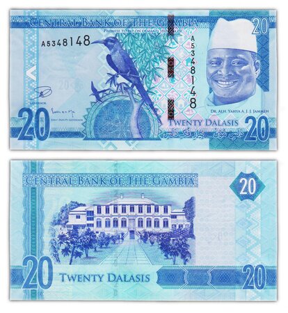 Billet de collection 20 dalasis 2015 gambie - neuf - p33