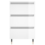 vidaXL Table de chevet blanc brillant 40x35x69 cm bois d’ingénierie
