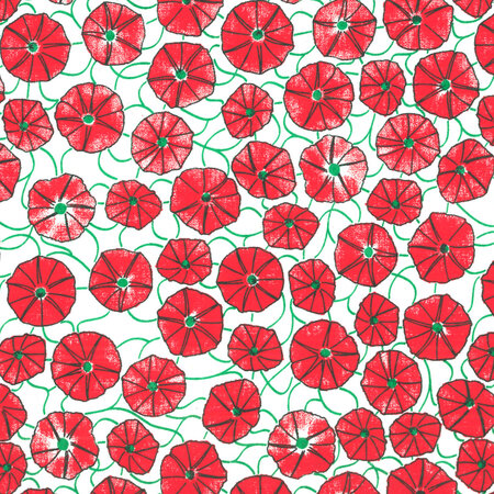 PAPERTREE 50*70 100g POPPY Ivoire/Rouge - Lot de 10 feuilles
