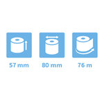 Bobine Pour Caisse Et Balance 57x80mm - 76m - 1 Pli Thermique 55g/m2. - X 50 - Exacompta