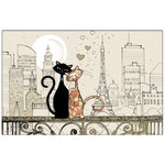 Set de table chats amoureux de paris