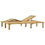 vidaXL Chaise longue double Bois de pin imprégné de vert