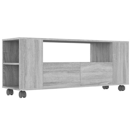 vidaXL Meuble TV Sonoma gris 120x35x48 cm Bois d'ingénierie