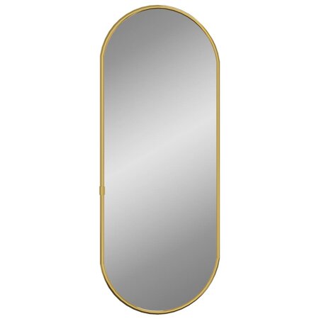 vidaXL Miroir mural Doré 60x25 cm Ovale
