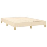 vidaXL Lit à sommier tapissier avec matelas Crème 140x190 cm Tissu
