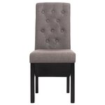 vidaXL Chaises à manger lot de 2 taupe tissu