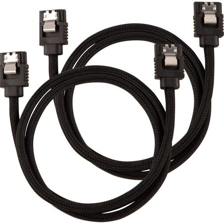 CORSAIR Câble gainé Premium SATA 6Gbps Noir 60cm Droit - (CC-8900252)