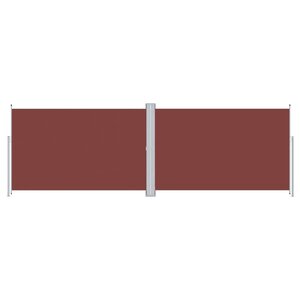 vidaXL Auvent latéral rétractable Marron 200x600 cm