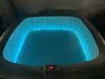 Spa gonflable 4 places carré - Sunspa - Bandeau LED inclus - Dimensions : 155 x 155 cm