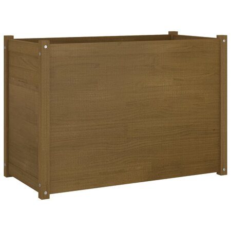 vidaXL Jardinière d'extérieur Marron miel 100x50x70 cm Pin massif