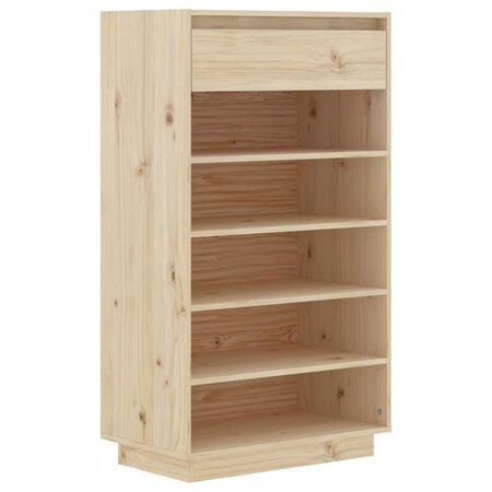 vidaXL Armoire à chaussures 60x34x105 cm Bois de pin massif