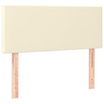 vidaXL Lit à sommier tapissier avec matelas Crème 80x200 cm Similicuir