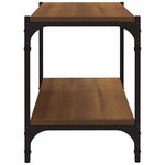 vidaXL Meuble TV Chêne marron 80x33x41 cm Bois d'ingénierie et acier
