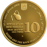 Monnaie en or 10 nis g 16.96 millésime 2022 moses and the rock moses and the rock