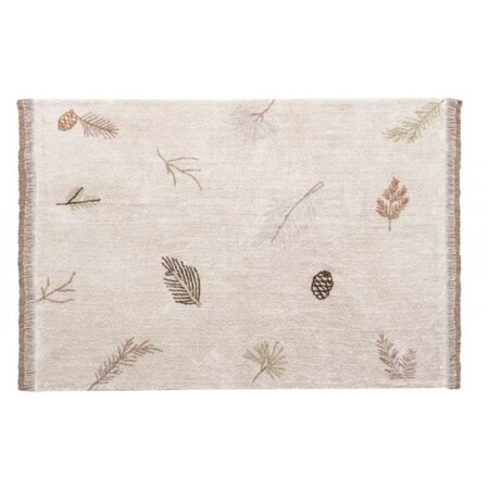 Tapis coton lavable Forêt de Pins - beige - 170 x 240 cm