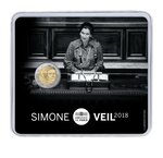Pièce de monnaie 2 euro commémorative France 2018 BU – Simone Veil