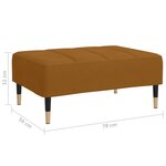 vidaXL Repose-pied Marron 78x56x32 cm Velours