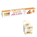 Pâte à sucre en rouleau ø 36 cm orange + paillettes dorées