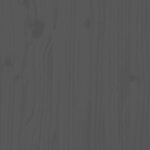 vidaXL Cadre de lit Gris 100x200 cm Bois massif