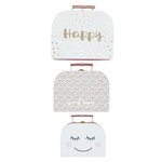 Set de 3 valisettes de rangement pour enfants happy